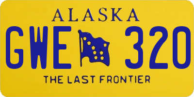 AK license plate GWE320