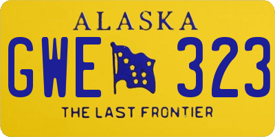 AK license plate GWE323