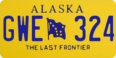 AK license plate GWE324