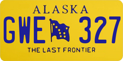 AK license plate GWE327