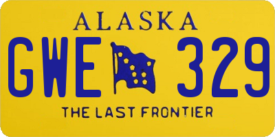 AK license plate GWE329