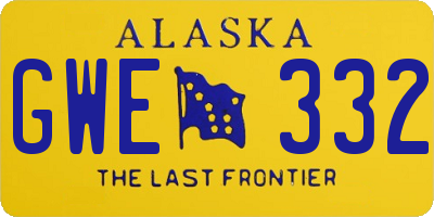 AK license plate GWE332