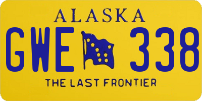 AK license plate GWE338