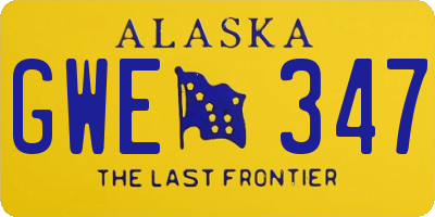 AK license plate GWE347