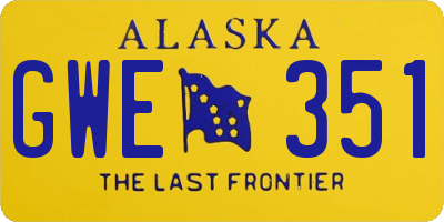 AK license plate GWE351