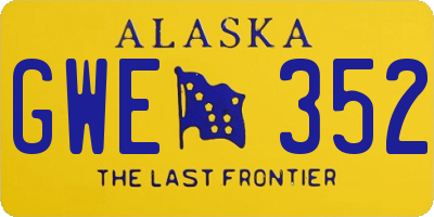 AK license plate GWE352