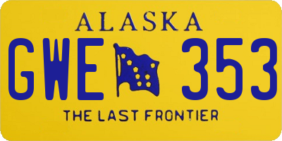 AK license plate GWE353