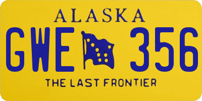 AK license plate GWE356