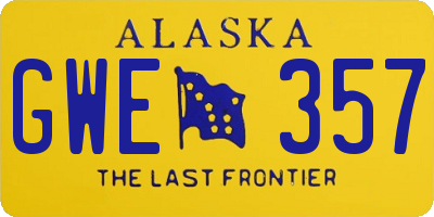 AK license plate GWE357