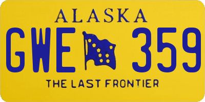 AK license plate GWE359