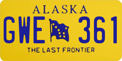 AK license plate GWE361