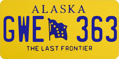 AK license plate GWE363