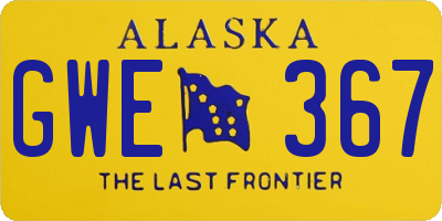 AK license plate GWE367