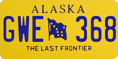 AK license plate GWE368