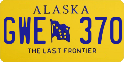 AK license plate GWE370