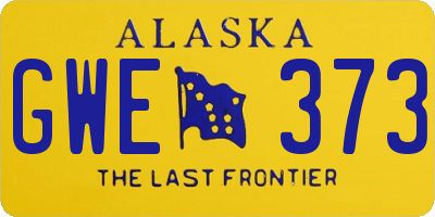 AK license plate GWE373