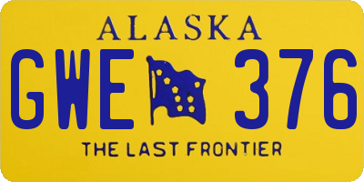 AK license plate GWE376