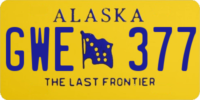 AK license plate GWE377