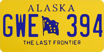 AK license plate GWE394