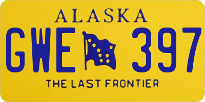 AK license plate GWE397