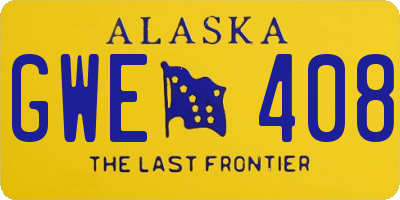 AK license plate GWE408