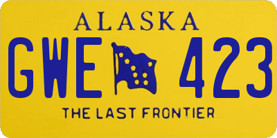 AK license plate GWE423