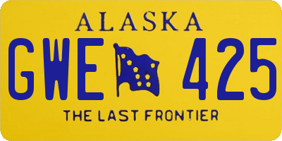 AK license plate GWE425