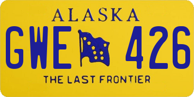 AK license plate GWE426