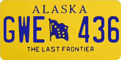 AK license plate GWE436