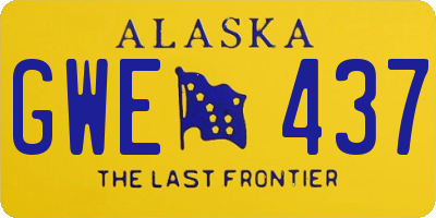 AK license plate GWE437