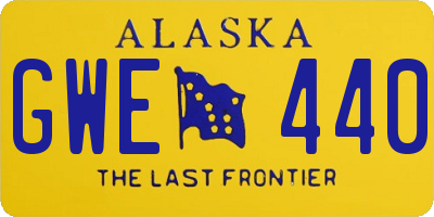 AK license plate GWE440