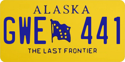 AK license plate GWE441