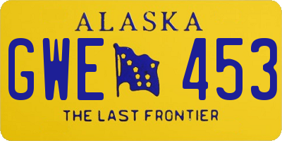 AK license plate GWE453