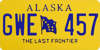 AK license plate GWE457