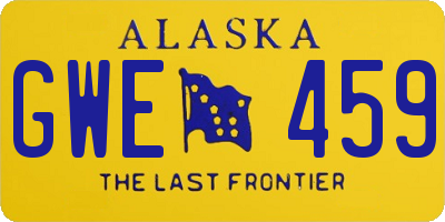 AK license plate GWE459