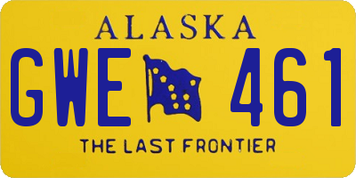 AK license plate GWE461