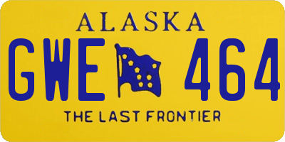 AK license plate GWE464