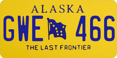 AK license plate GWE466