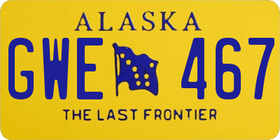 AK license plate GWE467