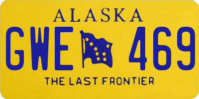 AK license plate GWE469