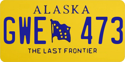 AK license plate GWE473