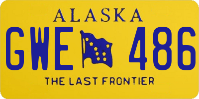 AK license plate GWE486