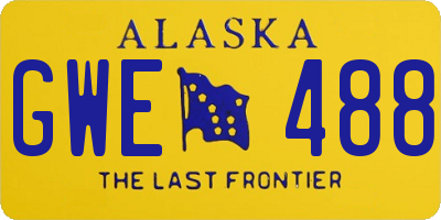 AK license plate GWE488