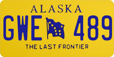 AK license plate GWE489