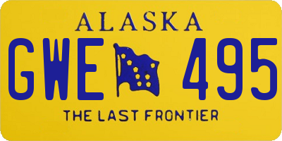 AK license plate GWE495