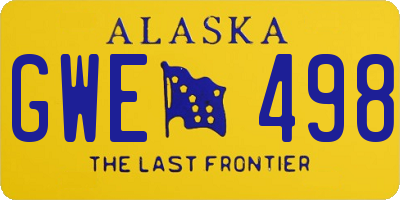 AK license plate GWE498