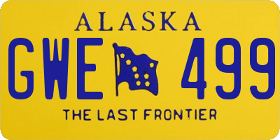 AK license plate GWE499