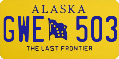 AK license plate GWE503