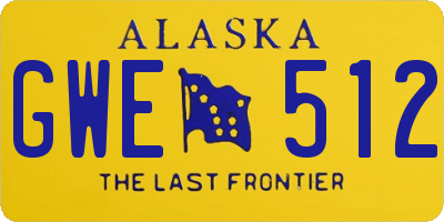 AK license plate GWE512