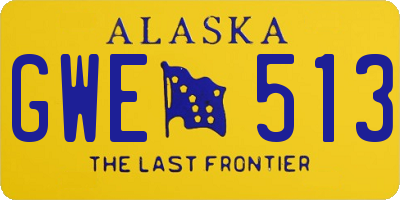 AK license plate GWE513